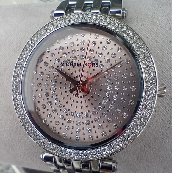 Michael Kors Darci Celestial Crystal Pavé Silver Toned Watch - Picture 3 of 17